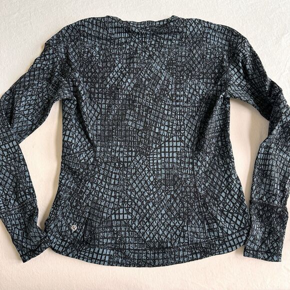 Lululemon Close To Crossing CrewNeck Jacquard Textured Top Long Slv Top L 10 - Picture 4 of 6